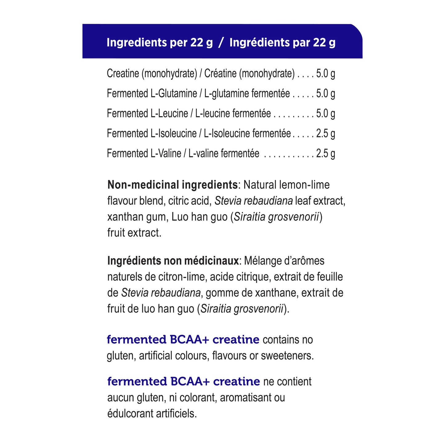 fermented BCAA+ creatine | lemon-lime