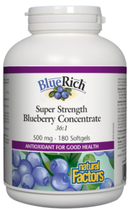 BlueRich® 500 mg · Super Strength Blueberry Concentrate