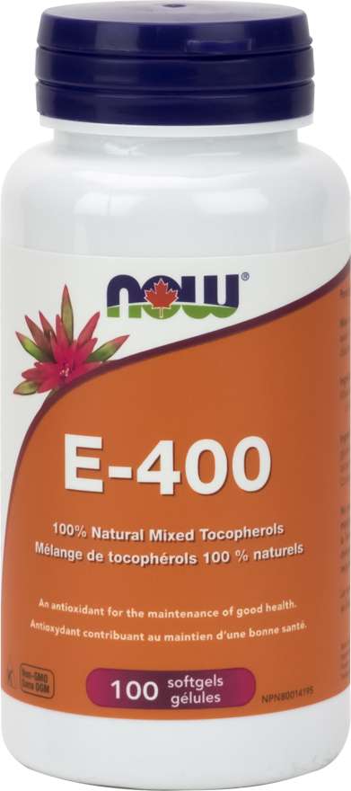 E-400 IU 100% Natural Mixed Tocopherols Softgels