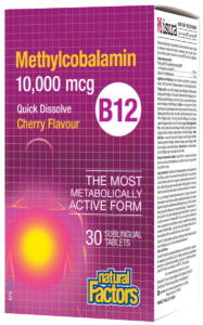 B12 Methylcobalamin 10,000 mcg, Cherry